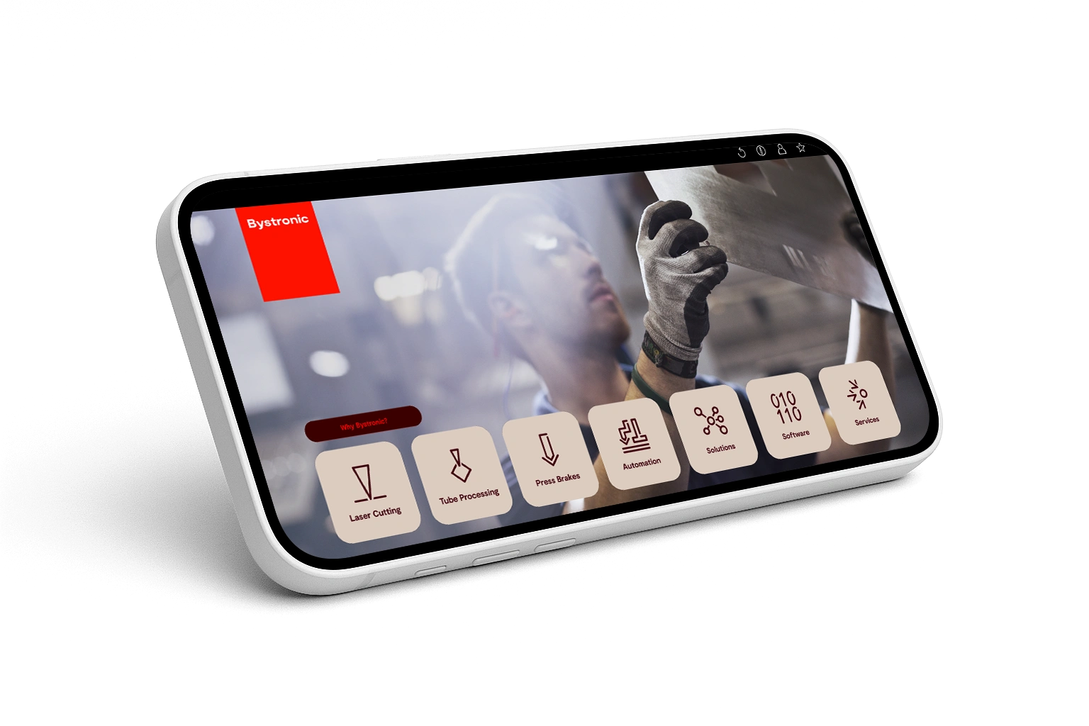 OwnPresentor sales app displayed on iPhone